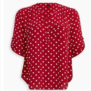 Torrid Disney Red Blouse